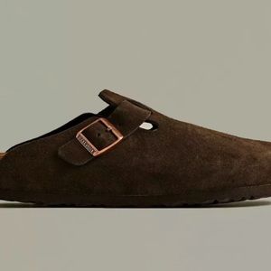 Birkenstock Boston Soft Footbed Clog in Dark Brown size 38 7-7.5